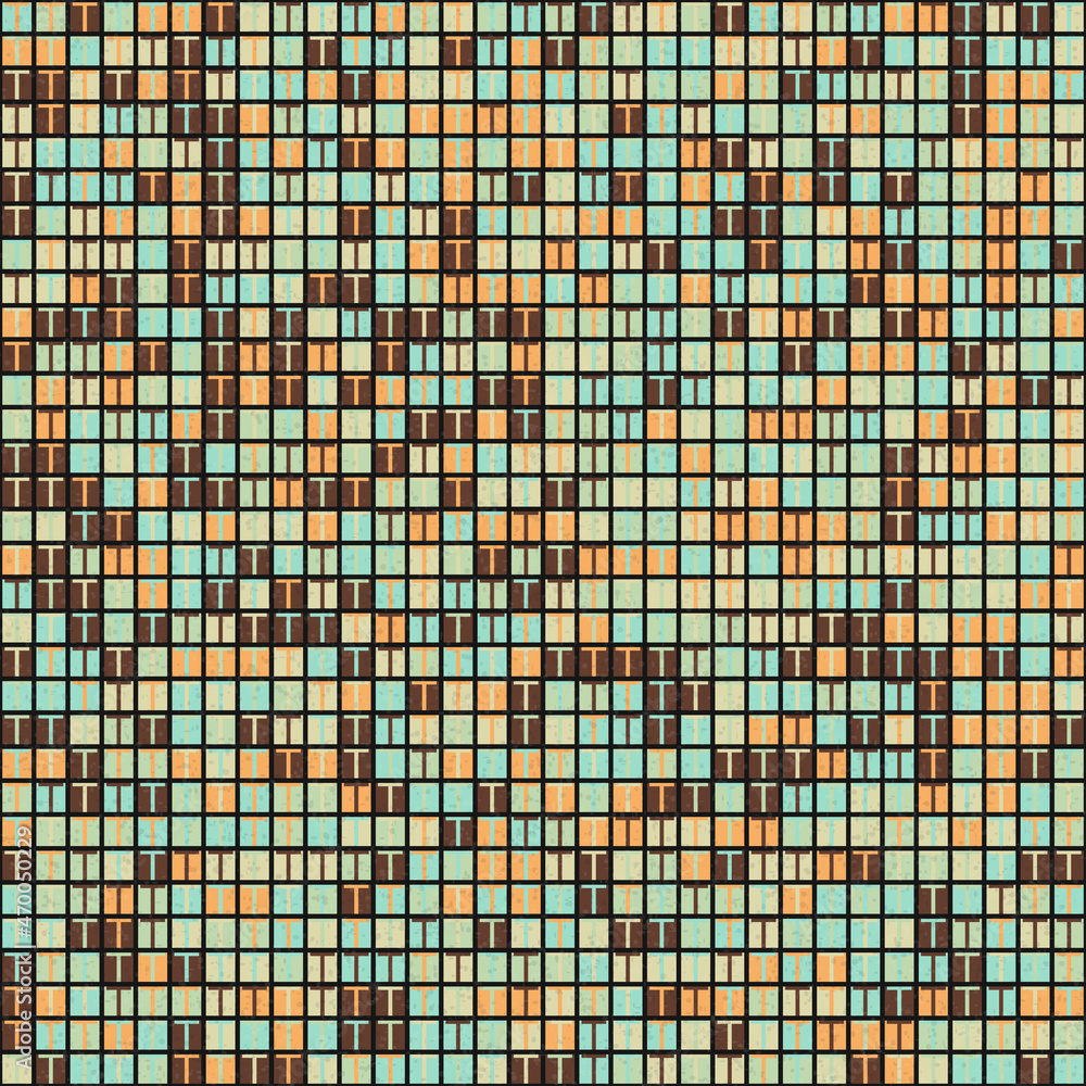 Fototapeta premium Abstract Geometric Pattern generative computational art illustration