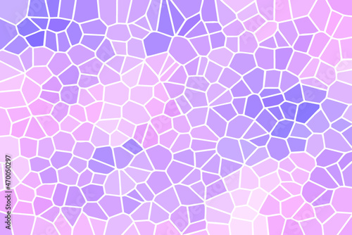Multicolor Broken Stained Glass Background with White lines
