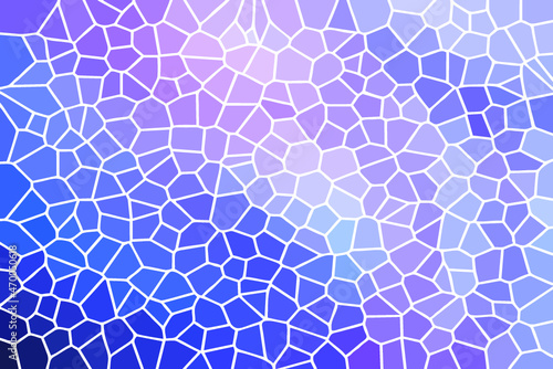 Multicolor Broken Stained Glass Background with White lines
