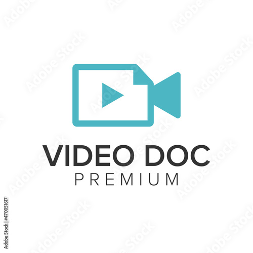 Free Download video doc logo icon vector template - GFXLoad