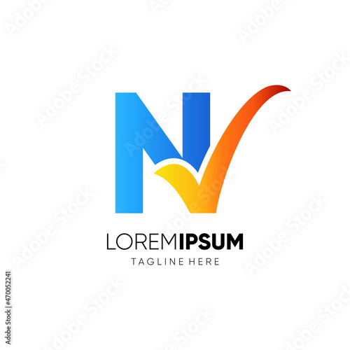 Letter N Tick or Check Mark Logo Design Vector Icon Graphic Emblem Illustration Background Template Free Download Letter N Tick or Check Mark Logo Design Vector Icon Graphic Emblem Illustration Background Template - GFXLoad