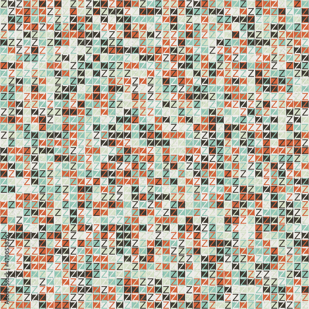 Fototapeta premium Abstract Geometric Pattern generative computational art illustration