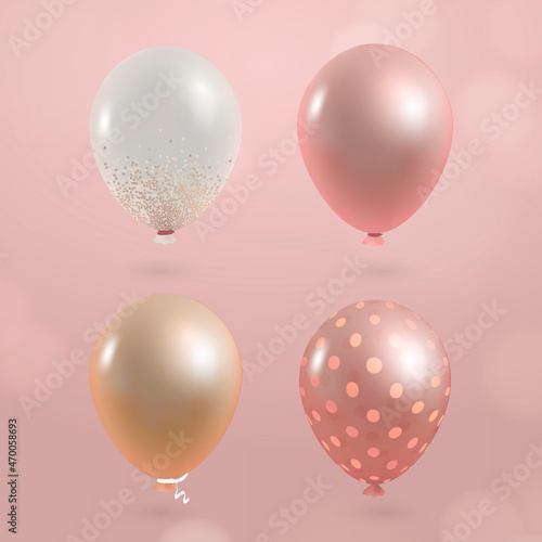 Elegant party balloons vector
