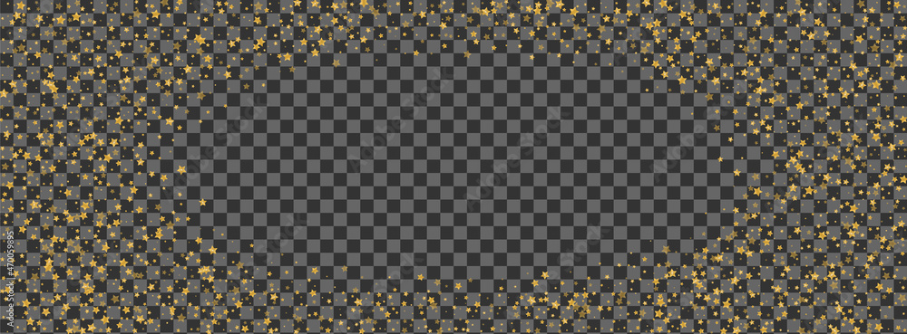 Golden Star Background Transparent Vector. Sequin Pattern Template ...