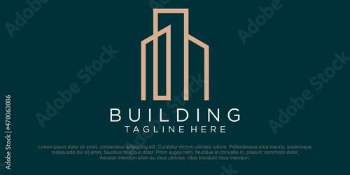 Building Real Estate Logo Vector Template Illustration Design