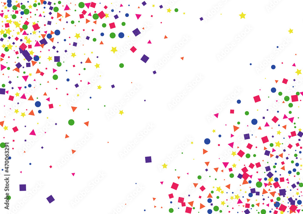 Purple Cartoon Dot Decoration. Festive Confetti
