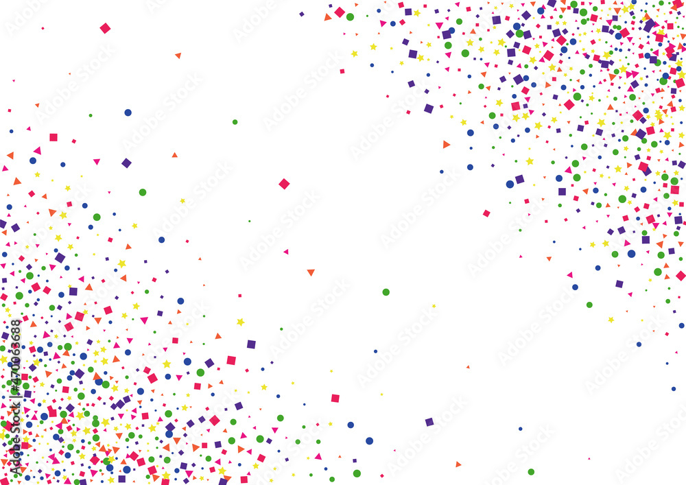 Pink Flying Dot Illustration. Element Confetti