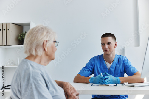 elderly patient hospital examination health treatment