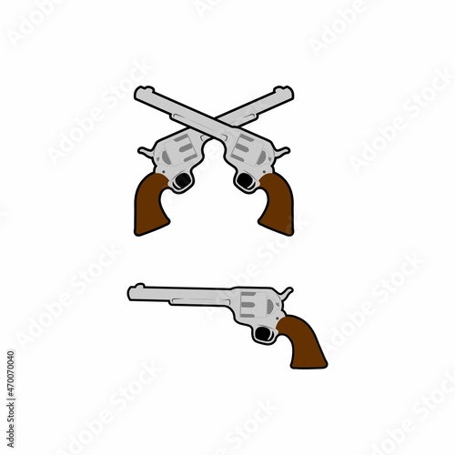 cowboy gun vector icon