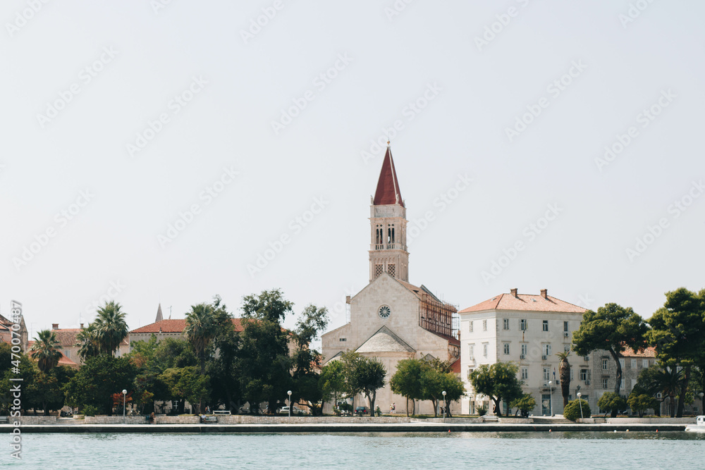 Church in Croatia with water in front