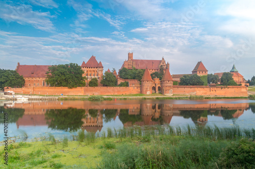 Medieval Teutonic Order Castle in Malbork. 13th-century Teutonic castle and fortress located near the town of Malbork, Poland.
