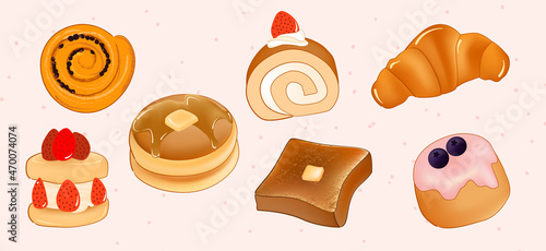 Sweet pastries illustration
