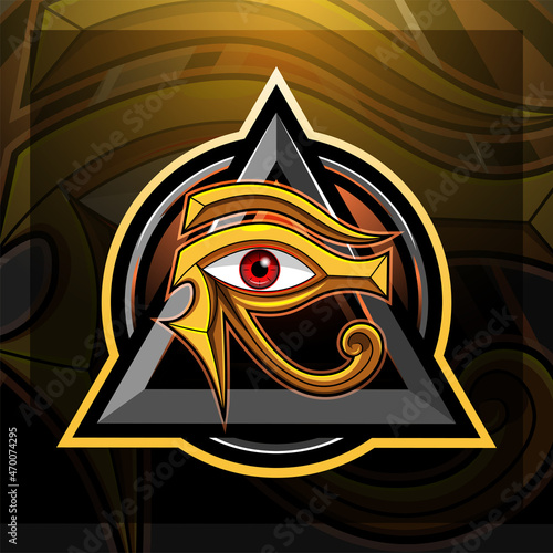 Horus eye esport mascot logo design