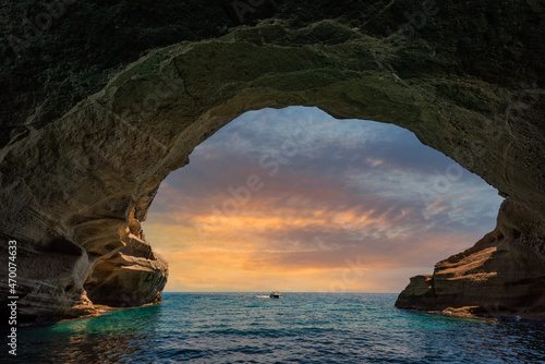 Huge sea cave near the Turkish city of Kemer