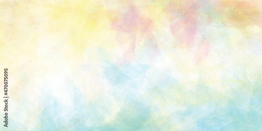 Colorful watercolor hand-painted art illustration : abstract art background (High-resolution 2D CG illustration)