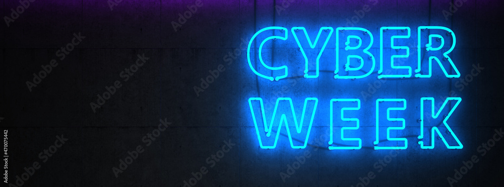 Leinwandbild Motiv - Alexander Limbach : Neon Sign Cyber Week