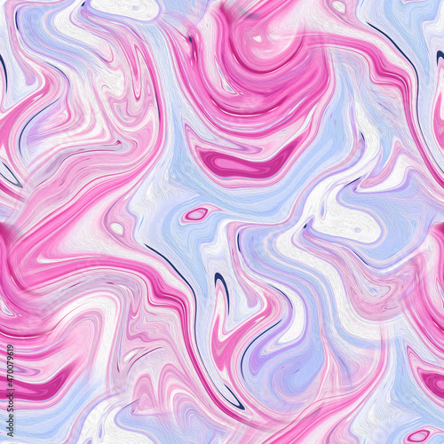 Seamless pattern with liquid and fluid marble texture, colourful pastel paint, mix colors, abstract background.
