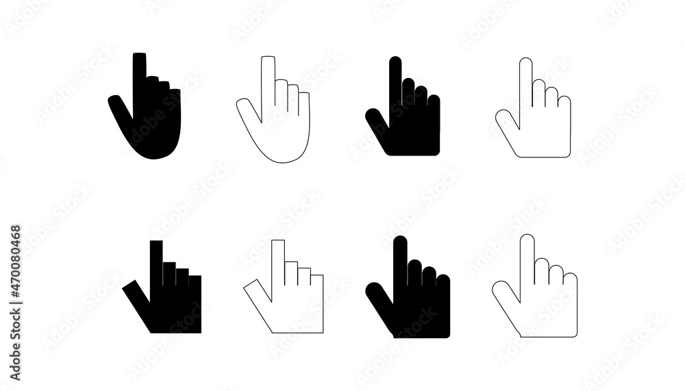 Hand icons for web design Hand icons for web design