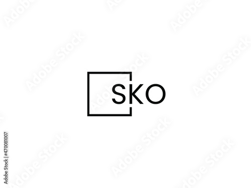 SKO letter initial logo design vector illustration