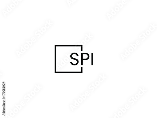 SPI letter initial logo design vector illustration