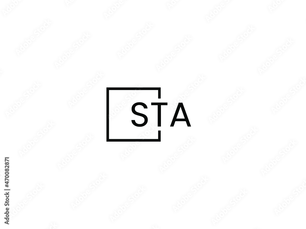 STA letter initial logo design vector illustration STA letter initial logo design vector illustration