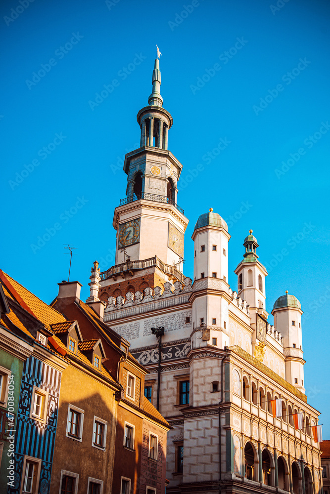Fototapeta premium Street view of Old Town, Poznan, Poland