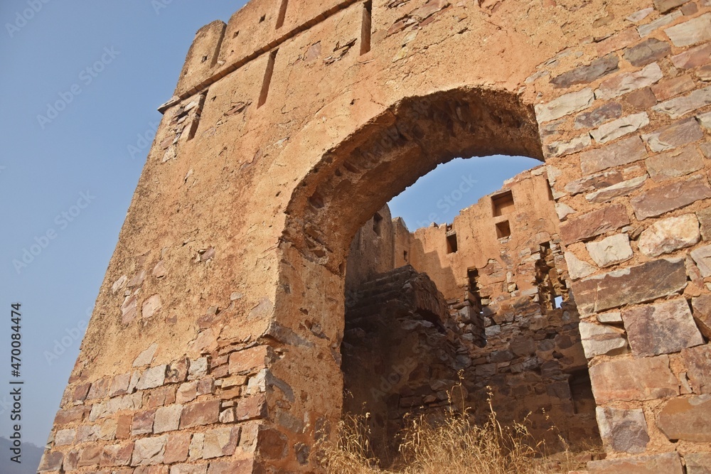 remains of ancient fort at alwar rajasthan 