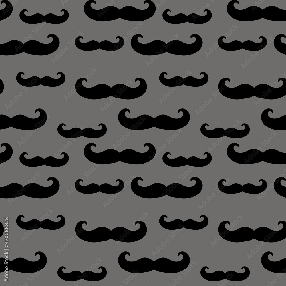 Moustache seamless pattern for fabrics and textiles and packaging and gifts and cards and linens 