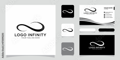 Infinity logo design.Grunge infinity symbol.