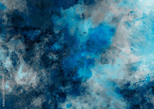 幻想的な水彩の水色テクスチャ背景
