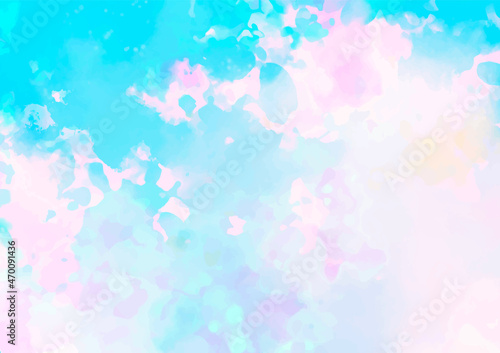幻想的な水彩の水色テクスチャ背景
