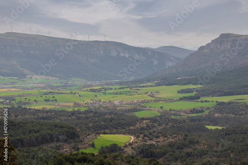 kuartango valley in northern spain from a mountain
