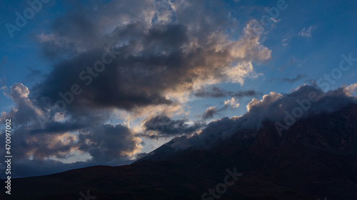 sunset in the mountains