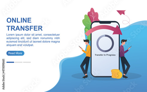 Wallpaper Mural Online transfer concept with two people doing the transfer using a smartphone. Torontodigital.ca