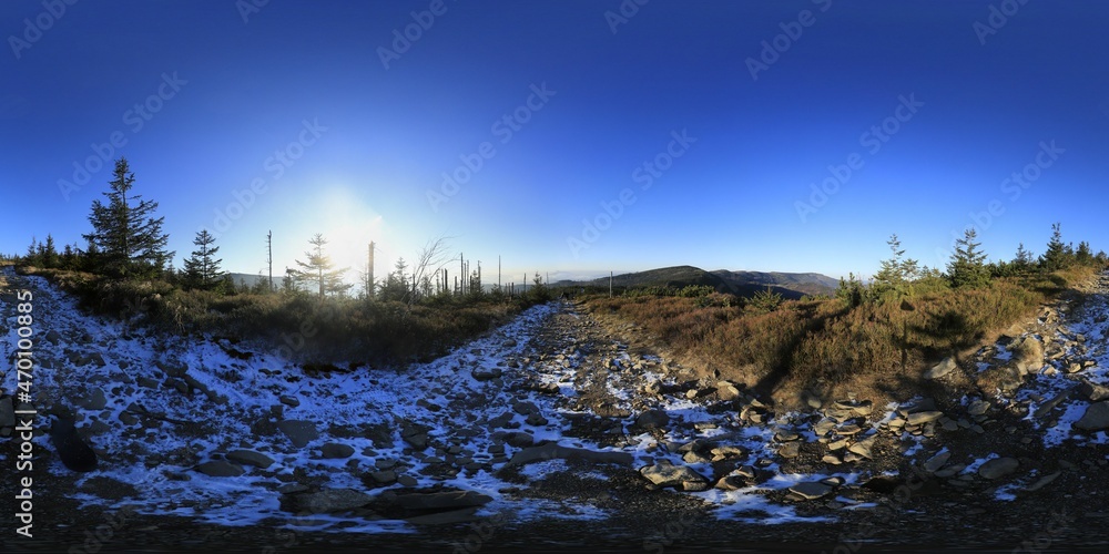 Beskid Mountains in The Winter HDRI Panorama