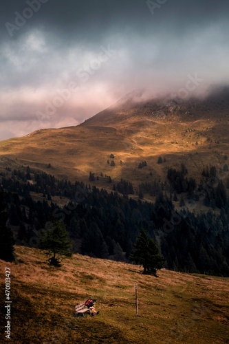 sunset in the mountains