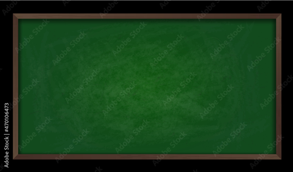 Realistic detailed blackboard texture background. Green old chalkboard texture with wooden frame. Realistic detailed blackboard texture background. Green old chalkboard texture with wooden frame.