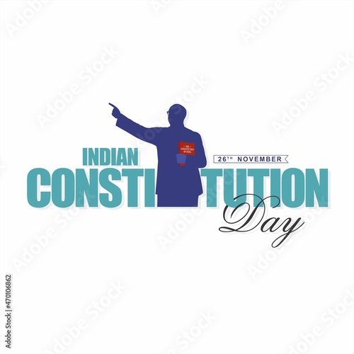 Canvas Print Conceptual Template Design for Indian Constitution Day