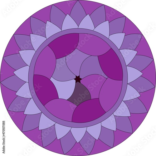 Creative flower in a circle