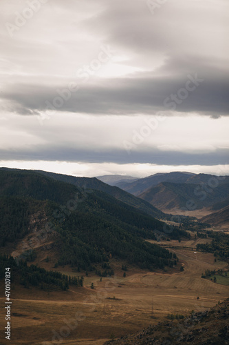 clouds over the mountains