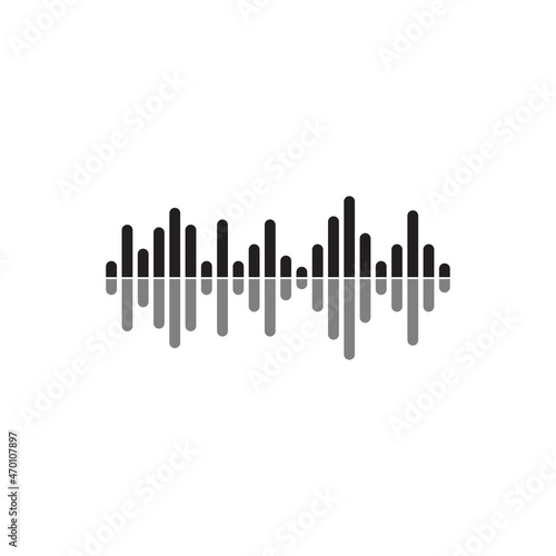 sound wave logo icon design template vector