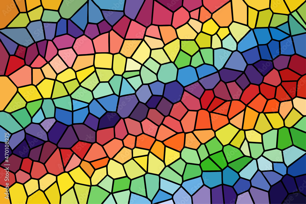 Fototapeta premium Multicolor Broken Stained Glass Background
