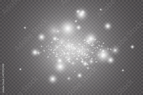 Vector glowing stars  lights and sparkles.Glow light effect. Vector illustration. Christmas flash. dust. 
