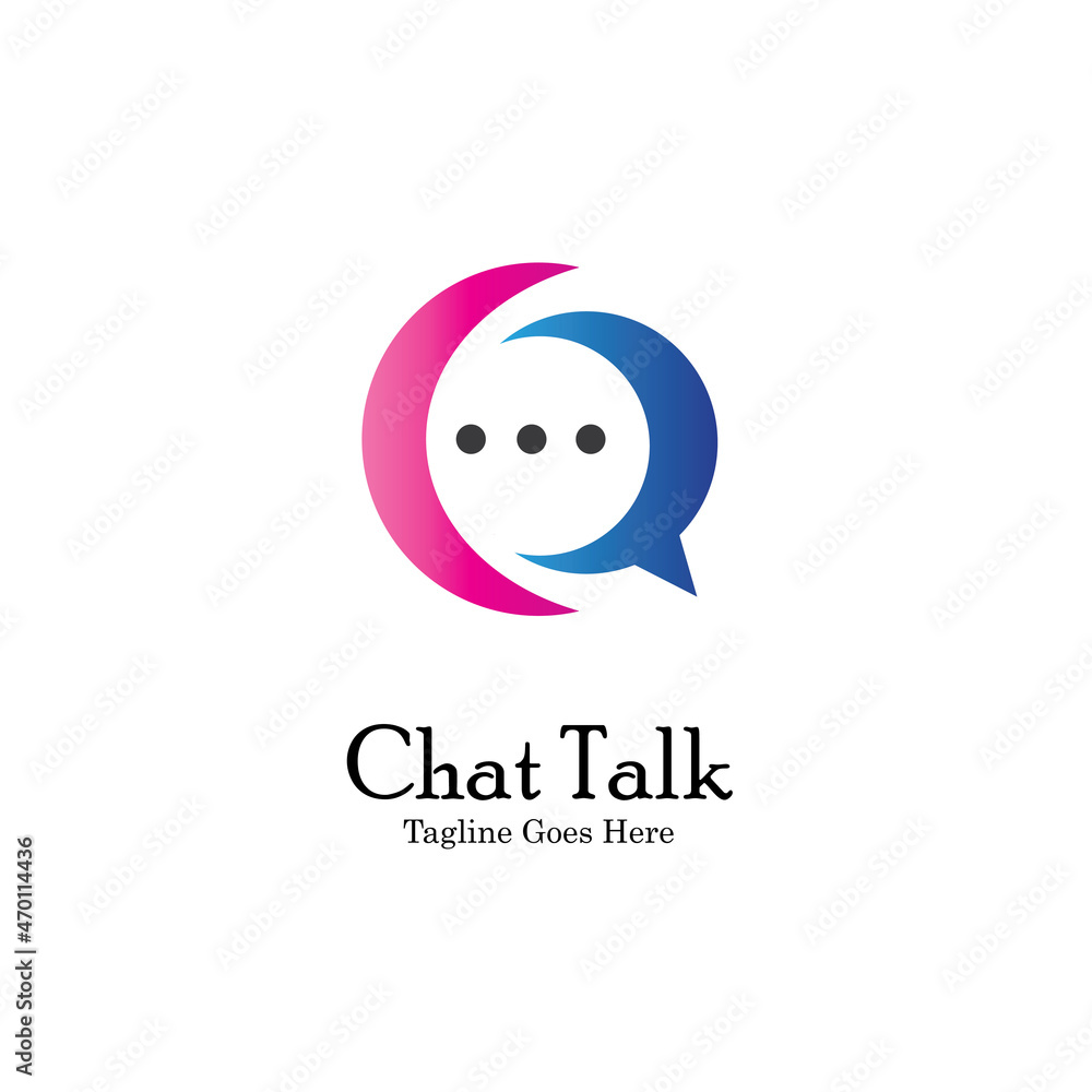 Abstract chat app logo design. Icon chat Dialogue and discussion vector illustration Abstract chat app logo design. Icon chat Dialogue and discussion vector illustration