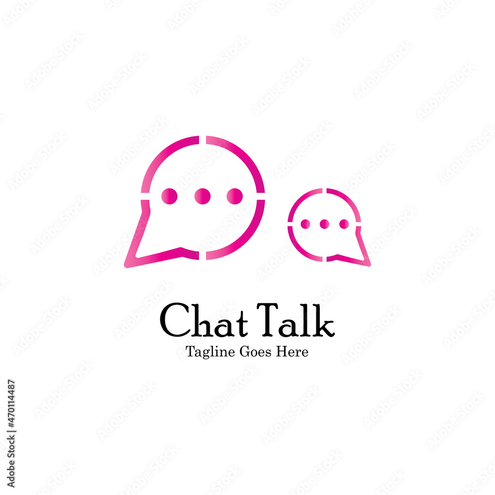 Abstract chat app logo design. Icon chat Dialogue and discussion vector illustration Abstract chat app logo design. Icon chat Dialogue and discussion vector illustration