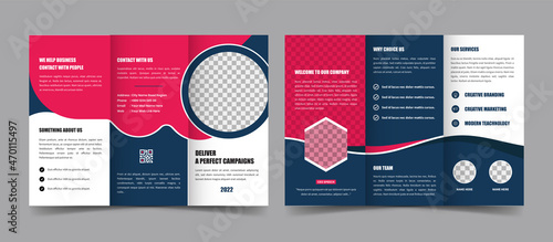 Corporate  Business Agency Promotional Trifold Brochure Design, Digital Agency Service Trifold Brochure Design