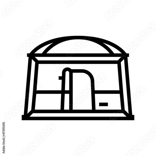 tent camping line icon vector. tent camping sign. isolated contour symbol black illustration © vectorwin