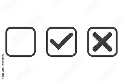 Checkbox set on white background for website, application, printing, document, poster design, etc. vector EPS10