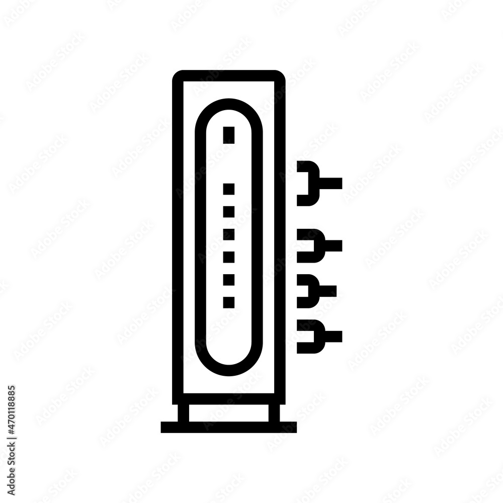 cable modem line icon vector. cable modem sign. isolated contour symbol black illustration cable modem line icon vector. cable modem sign. isolated contour symbol black illustration