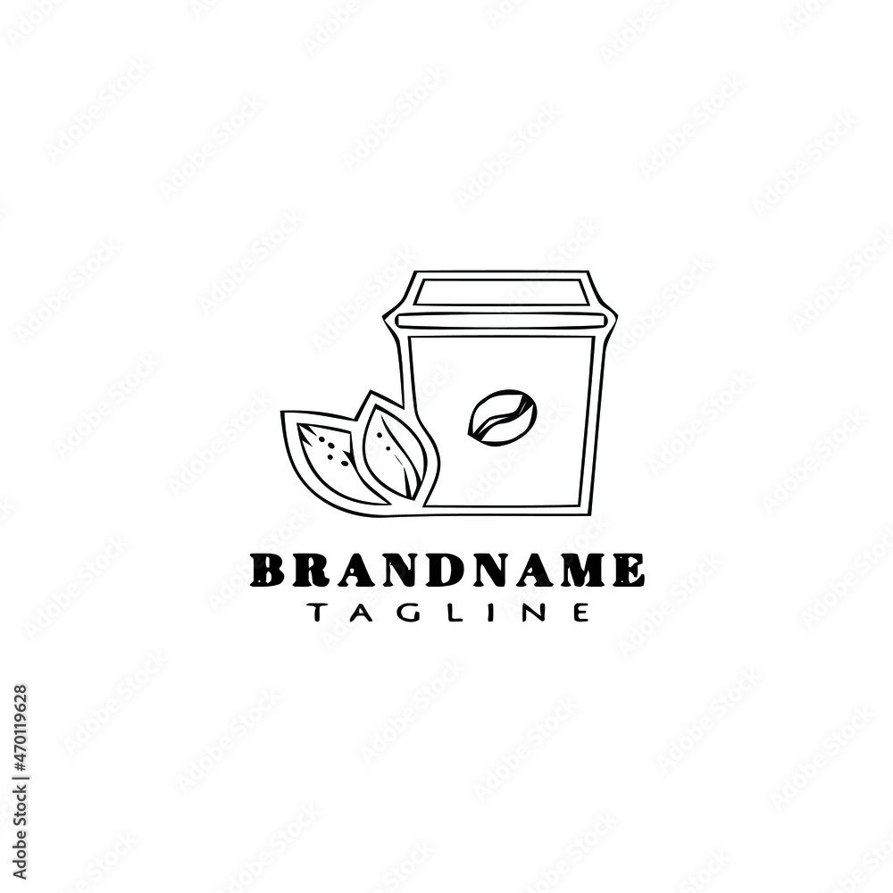 coffee takeaway cup logo cartoon icon design template black modern isolated vector cute coffee takeaway cup logo cartoon icon design template black modern isolated vector cute